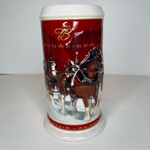 Budweiser Holiday Stein Collectible 25 year Anniversary 1980-2004